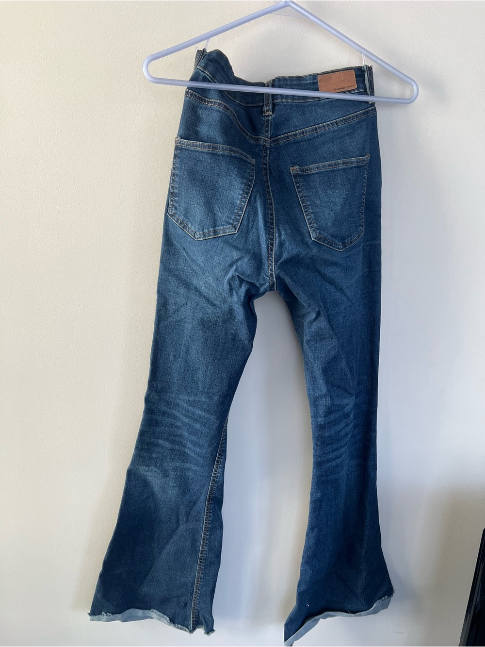 Women’s Dark Blue Flare Jeans - Picture 4 of 5